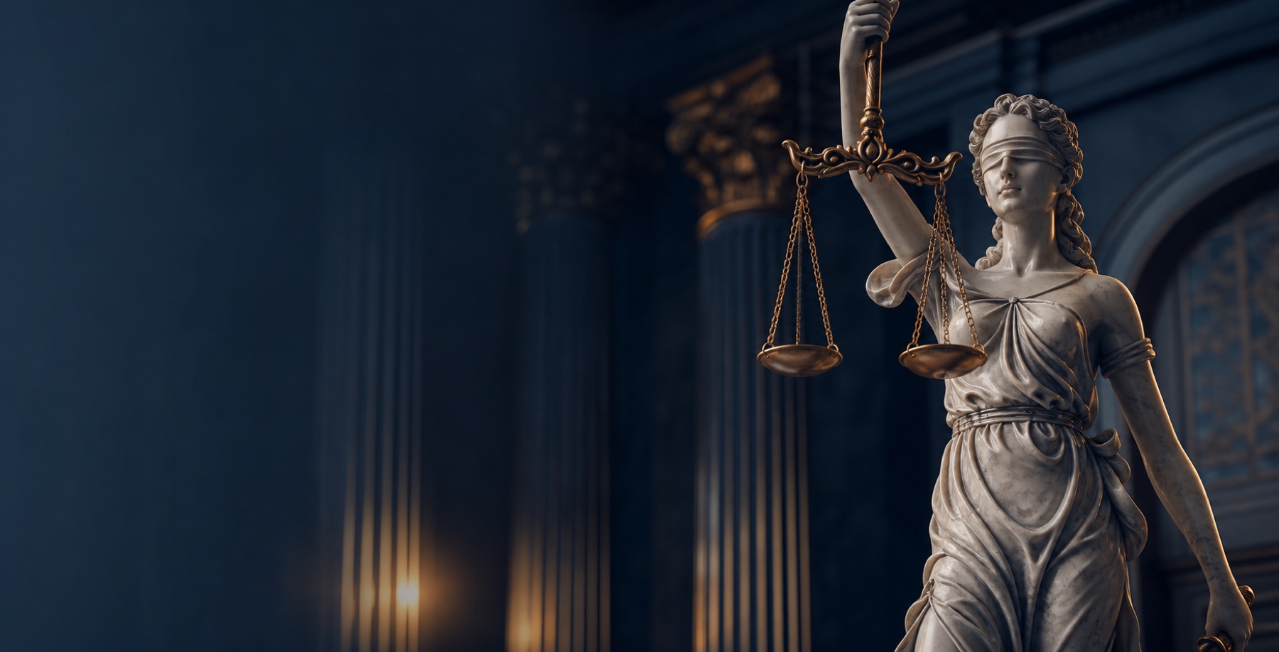 Diosa de la justicia como símbolo de estrategia legal